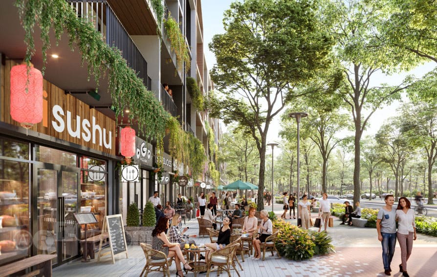 Kinh doanh sầm uất tại Shophouse Artisan Park Park Gamuda Land