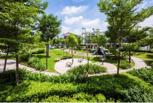 Mảng xanh trù phú là một trong những nhân tố quan trọng làm nên vẻ đẹp của khu đô thị Gamuda Gardens