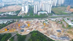 Tiến độ xây dựng Eaton Park tháng 1/2024