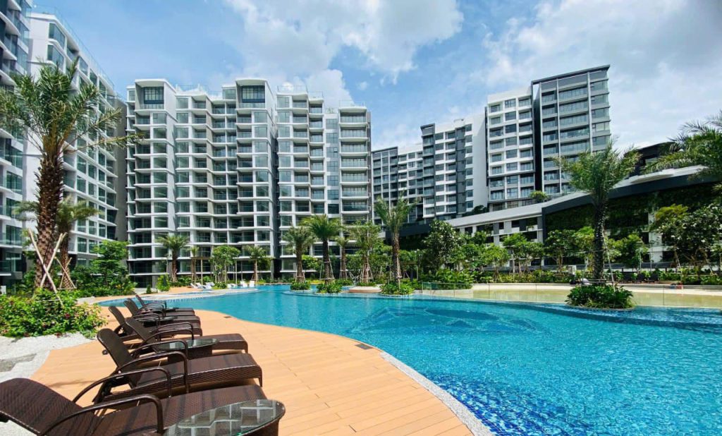 Hình ảnh thực tế tiện ích hồ bơi khui Diamond Celadon City