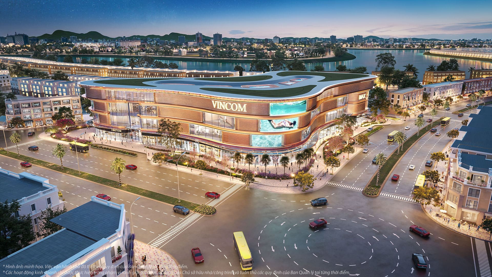 Trung tâm thương mại Vincom tại Vinhomes Làng Vân.