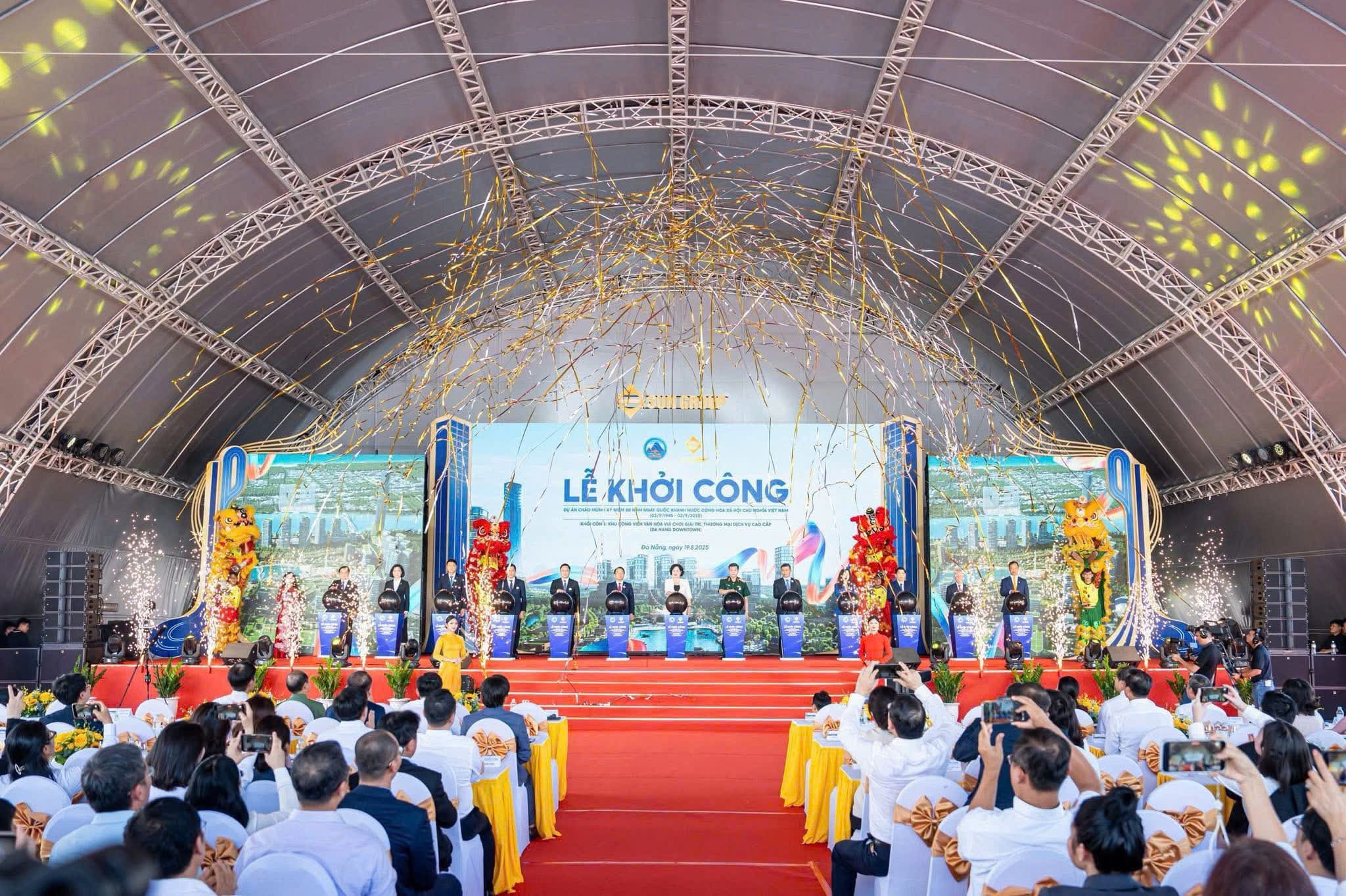Lễ khởi công dự án Da Nang Downtown của chủ đầu tư Sun Group sáng 19/8/2025
