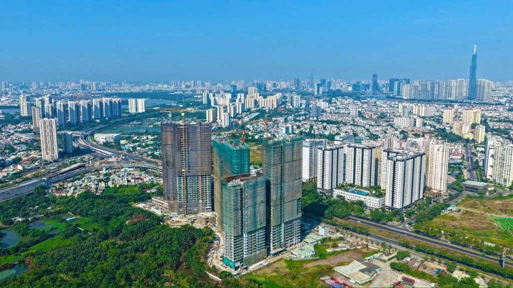 Vị trí mặt tiền đại lộ Mai Chí Thọ của dự án căn hộ hạng sang Eaton Park Gamuda Land tại trung tâm Quận 2 cũ, Thành phố Thủ Đức.
